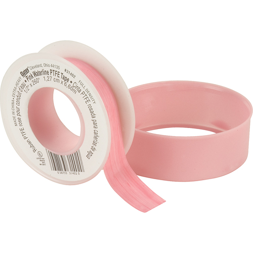 Teflon&reg; Tape - Water Lines Thread, 260" L x 1/2" W, Pink Fastek