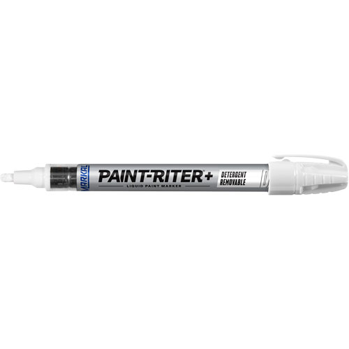 Paint-Riter&reg;+ Detergent Removable Paint Marker, Liquid, White Fastek