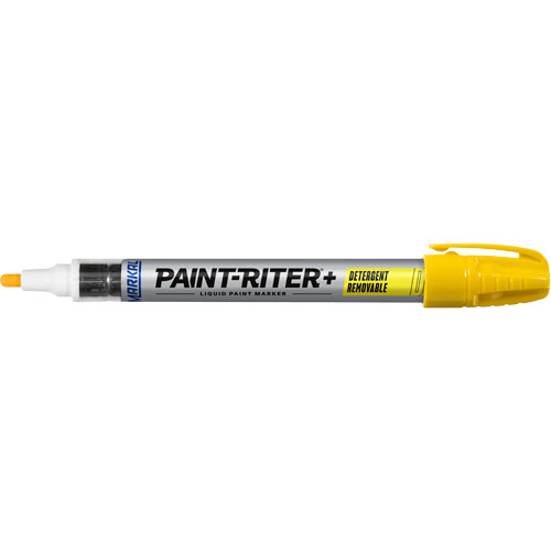 Paint-Riter&reg;+ Detergent Removable Paint Marker, Liquid, Yellow Fastek