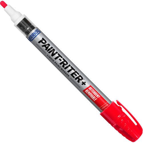Marqueur &agrave; peinture nettoyable au d&eacute;tergent Paint-Riter+, Liquide, Rouge Fastek