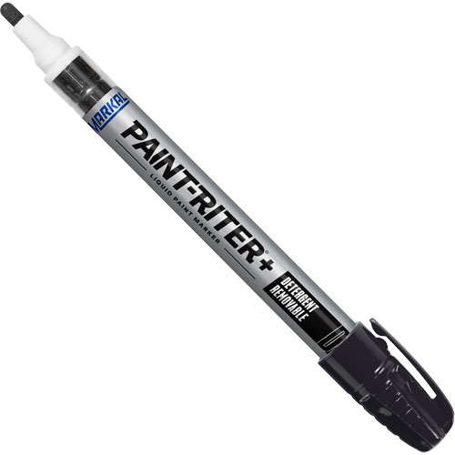 Paint-Riter&reg;+ Detergent Removable Paint Marker, Liquid, Black Fastek