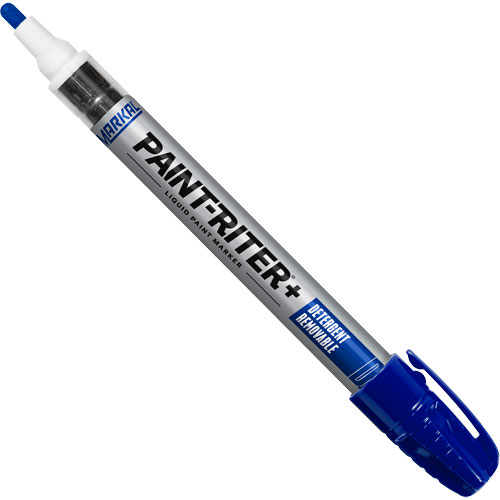 Paint-Riter&reg;+ Detergent Removable Paint Marker, Liquid, Blue Fastek