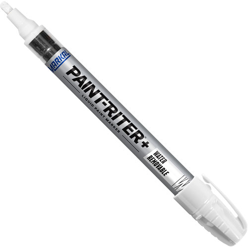 Paint-Riter&reg;+ Water Removable Paint Marker, Liquid, White Fastek