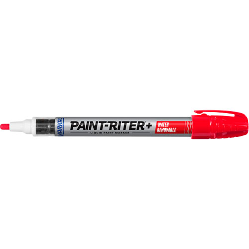 Paint-Riter&reg;+ Water Removable Paint Marker, Liquid, Red Fastek