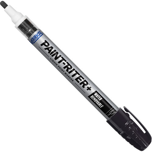 Paint-Riter&reg;+ Water Removable Paint Marker, Liquid, Black Fastek