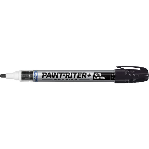 Paint-Riter&reg;+ Water Removable Paint Marker, Liquid, Black Fastek