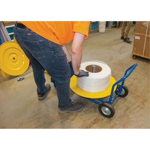 Strapping Dispenser, Polyester/Steel/Polypropylene Straps, 16"/8" Core Dia., 3"/8"/6" Roll Width Fastek