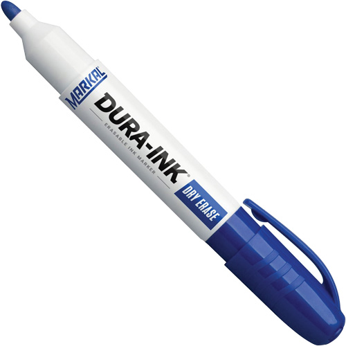 Dura-Ink&reg; Dry Erase Ink Markers, Blue, Bullet Tip Fastek