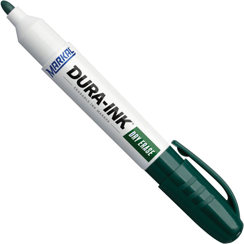 Marqueurs &agrave; essuyage &agrave; sec Dura-Ink, Vert, Pointe Ronde Fastek