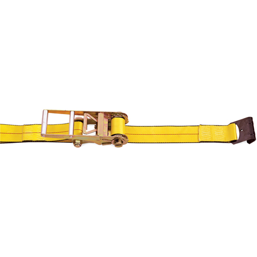Ratchet Straps, Flat Hook, 3" W x 30' L, 5400 lbs. (2450 kg) Working Load Limit Fastek