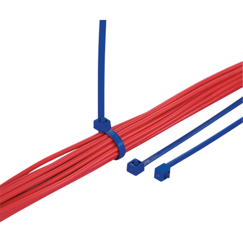Metal Detectable Cable Ties, 15-2/5" L, 50 lbs. Tensile Strength Fastek