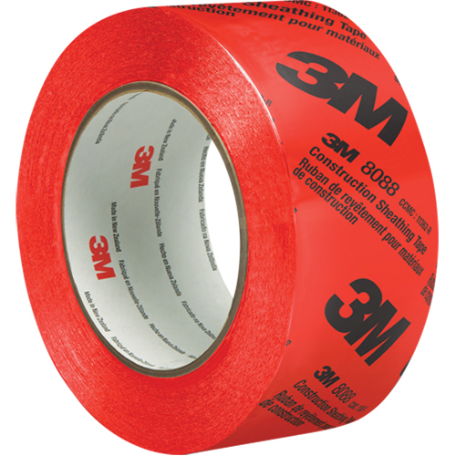 Construction Sheathing Tape 8088, 60 mm (2-3/8") x 66 m (216'), Red Fastek