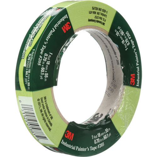Industrial Painter's Tape 205, 18 mm (3/4") x 55 m (180'), Green Fastek