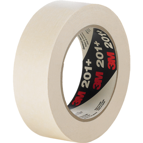 201+ General Use Masking Tape, 12 mm (1/2") x 55 m (180'), Tan Fastek