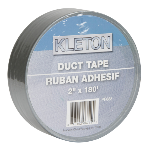 Utility Grade Duct Tape, 9 mils, Silver, 50 mm (2") x 55 m (180') Fastek