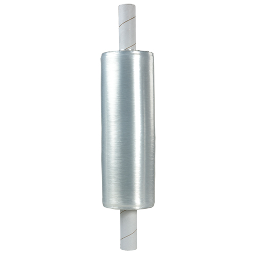 Extended Core Hand Stretch Wrap, 80 Gauge (20.3 micrometers), 20" x 1000', Clear Fastek