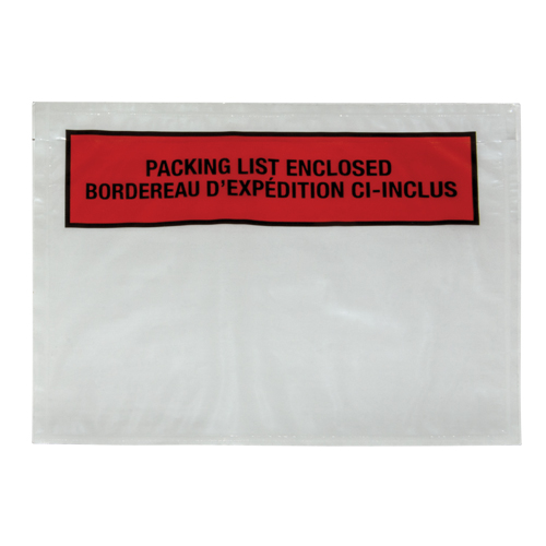 Packing List Envelope, 7" L x 5-1/2" W, Backloading Style Fastek