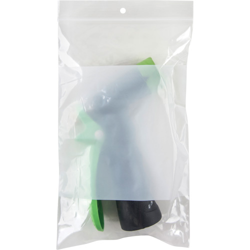 White Block Poly Bags, Reclosable, 8" x 5", 2 mils Fastek