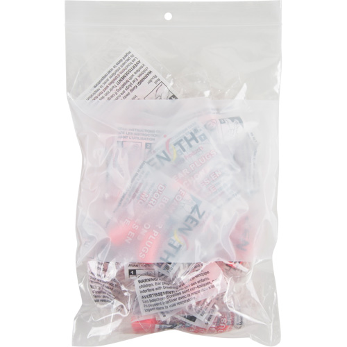 White Block Poly Bags, Reclosable, 9" x 6", 2 mils Fastek