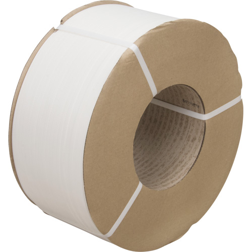 Strapping, Polypropylene, 3/8" W x 12900' L, White, Machine Grade Fastek