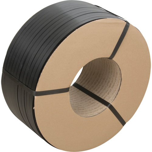 Feuillard, Polypropyl&egrave;ne, 5/8" la x 6000' lo, Noir, Calibre Manuel Fastek