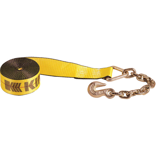 Winch Strap with Chain Anchor Fastek