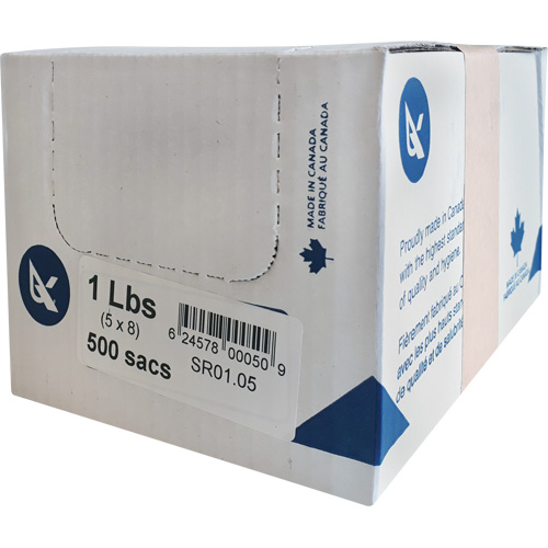 SR Series Food Packaging Bulk Pound Bags, Open Top, 26" x 12", 0.85 mil Fastek