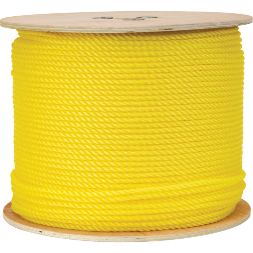 1/4" Braided Yellow Rope, Polypropylene, 1300' Fastek