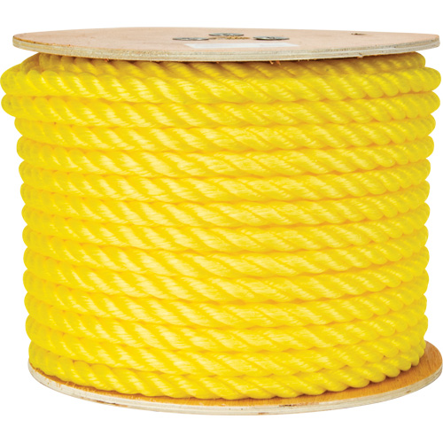 5/8" Braided Yellow Rope, Polypropylene, 200' Fastek