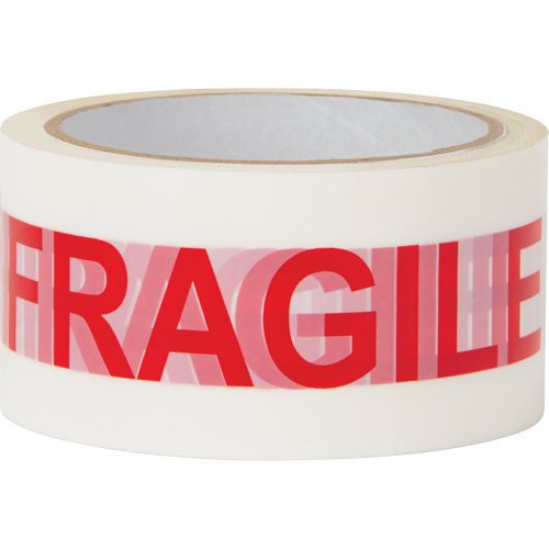 Ruban d'emballage Fragile, Adh&eacute;sif Thermofusible, 2 mils, 48 mm (2") x 100 m (328') Fastek