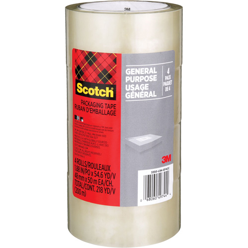 Ruban d'emballage pour l'exp&eacute;dition Scotch 175G, 48 mm (2") x 50 m (164') Fastek