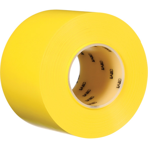 Ruban de marquage de planchers durable 971, 4" x 108', Vinyle, Jaune Fastek
