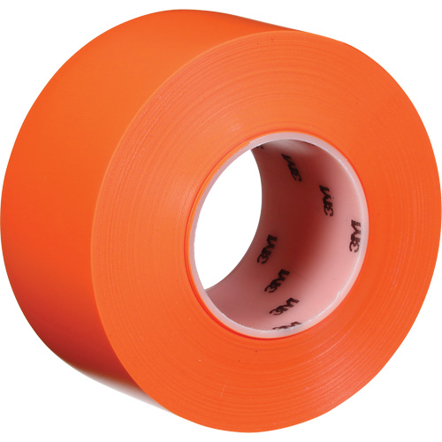 Ruban de marquage de planchers durable 971, 3" x 108', Vinyle, Orange Fastek