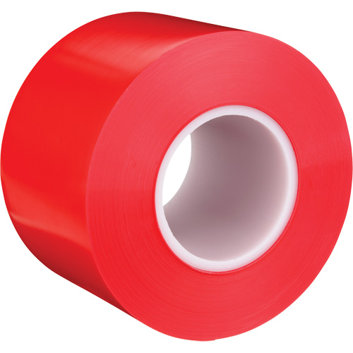 Durable Floor Marking Tape 971, 4" x 108', Vinyl, Red Fastek