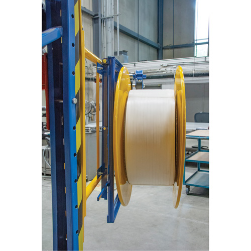 Strapping Dispenser, Polyester/Steel/Polypropylene Straps, 16"/8" Core Dia., 3"/8"/6" Roll Width Fastek