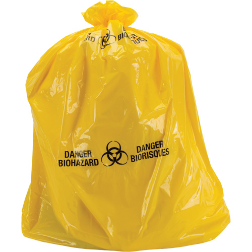 Waste Bags, Bio-Hazard, 60" L x 36" W, 6 mils Fastek