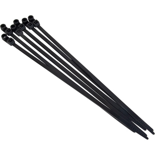 Screw-In Cable Tie, 8" Long, 50 lbs. Tensile Strength, Black Fastek