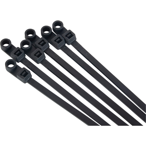 Screw-In Cable Tie, 8" Long, 50 lbs. Tensile Strength, Black Fastek