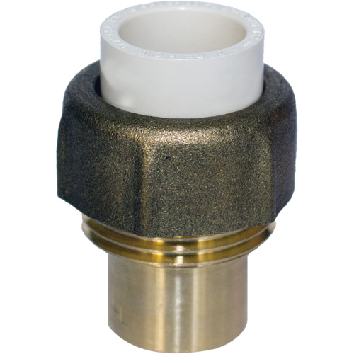Pipe Union, 3/4", CPVC, Hub x Sweat Fastek