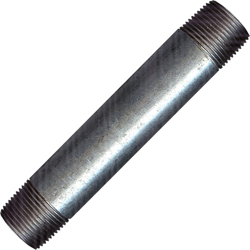 Raccord long, Galvanis&eacute;, 1/2", NPT x NPT Fastek