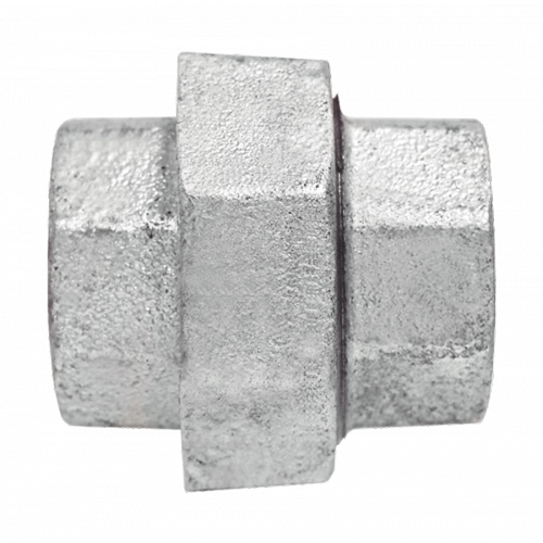 Union Pipe Fitting, 1/8", Galvanized Iron, FPT Fastek