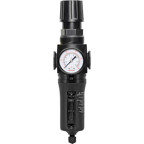 Manual Drain Filter/Regulator with Metal Bowl Modulair 300, 1/4" NPT, 250 PSI, 5.1 fl. oz. Capacity Fastek