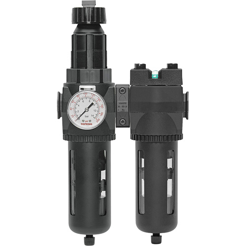 Filtre/r&eacute;gulateur + filtre coalescent drain manuel avec bol standard Modulair 400, 1/4" NPT, 150 psi, Capacit&eacute; de 9,1 oz liq. Fastek