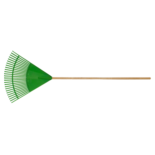 Fan Rake, 24" Blade, 26 Tines, Hardwood Handle, Plastic Blade Fastek