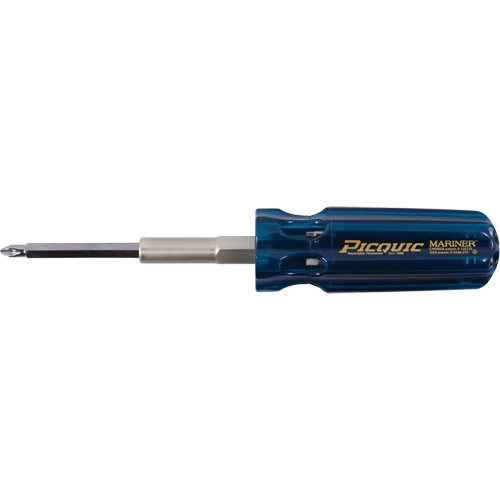 The Mariner Multibit Screwdriver, 6" L, Plastic Handle Fastek