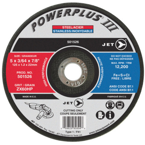 POWERPLUS&reg; Cut-Off Wheel, 4-1/2" x 3/64", 7/8" Arbor, Type 1, 13300 RPM Fastek
