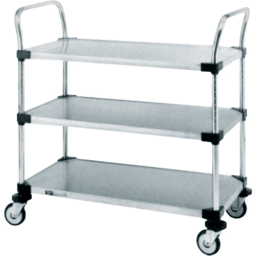 Standard-Duty Utility Carts, 2 Tiers, 18" W x 39" H x 36" D, 500 lbs. Capacity Fastek