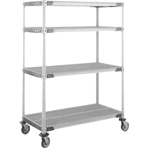 MetroMax i&reg; Stem Caster Cart, 4 Tiers, 18" x 69" x 60", 900 lbs. Capacity Fastek