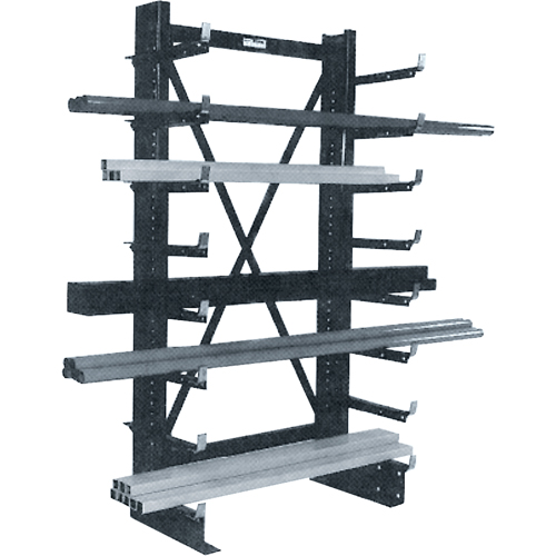 Single-sided Minitree&reg; Cantilever Rack, 36" W x 76-3/16" H Fastek