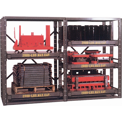 &eacute;tag&egrave;res E-Z Glide, Acier, &agrave; glissi&egrave;re, Capacit&eacute; 2000 lb, 36" la x 84,5" h x 36" p Fastek